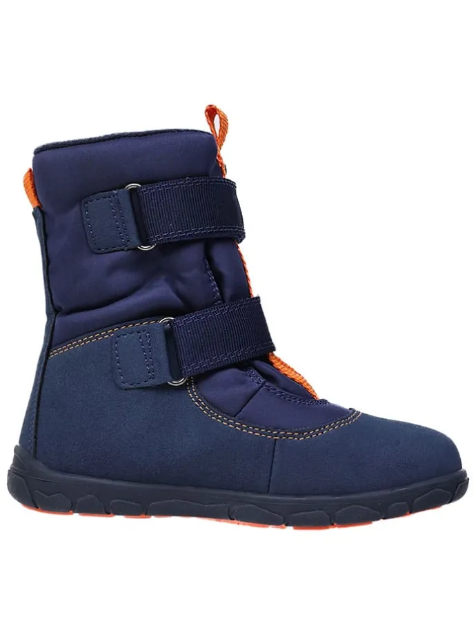Leren barefootboots donkerblauw