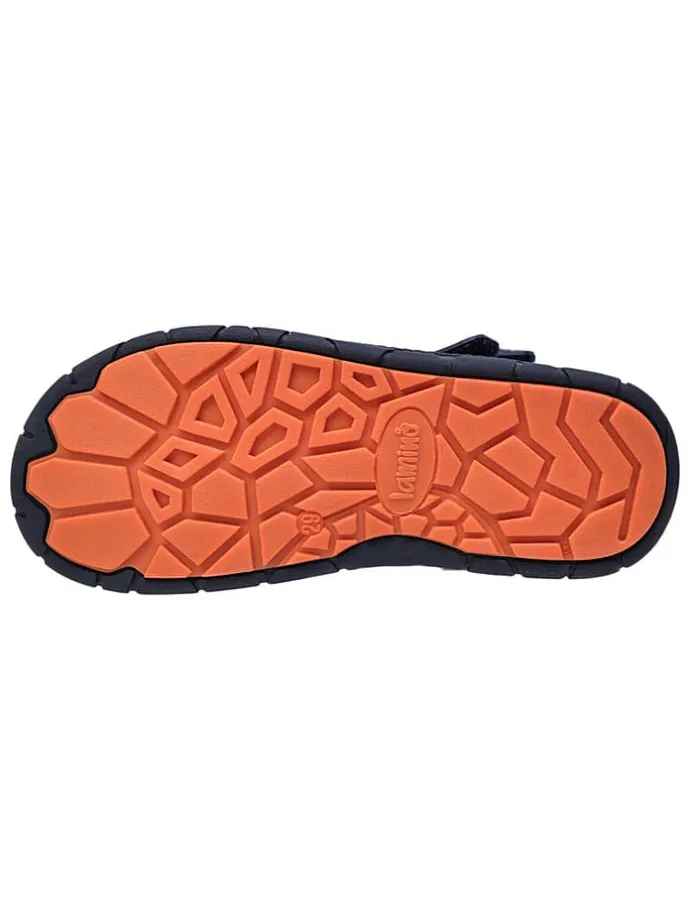 Leren barefootboots donkerblauw