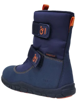Leren barefootboots donkerblauw