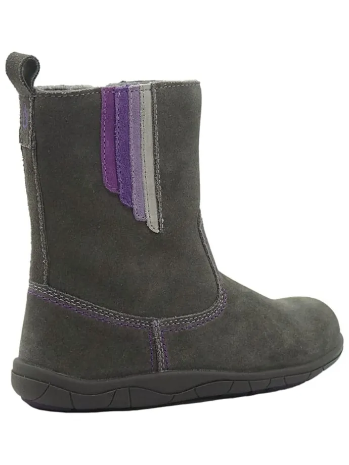Leren barefootboots grijs