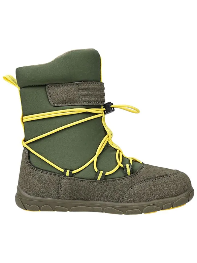 Leren barefootboots kaki