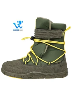 Leren barefootboots kaki