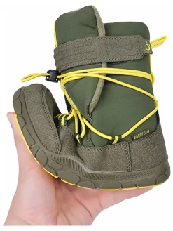Leren barefootboots kaki