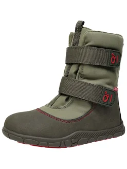 Leren barefootboots kaki