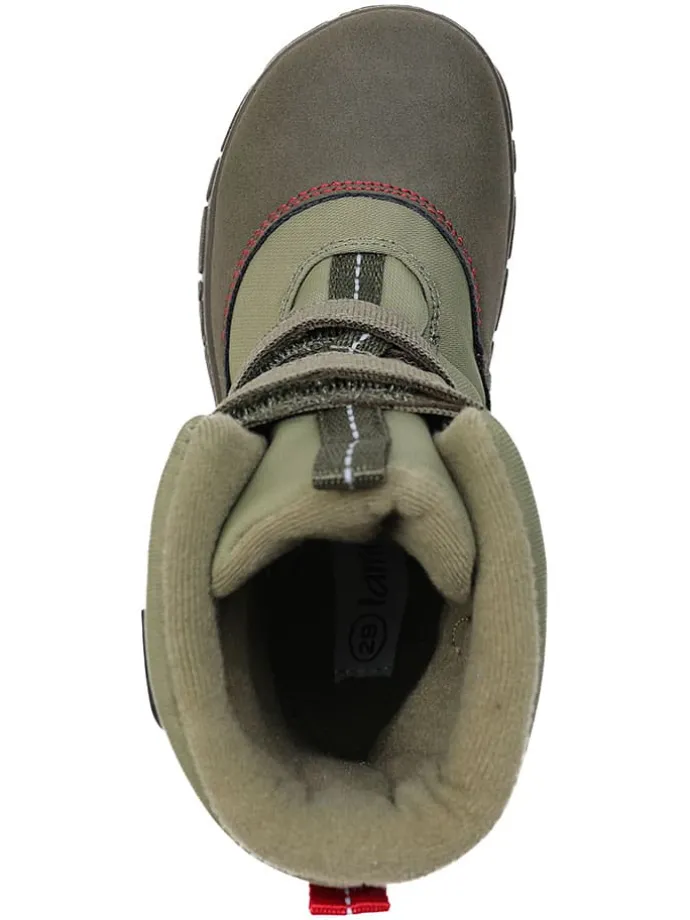 Leren barefootboots kaki