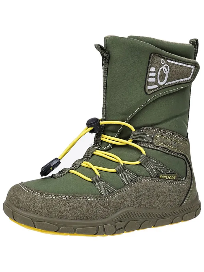 Leren barefootboots kaki