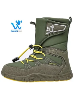 Leren barefootboots kaki