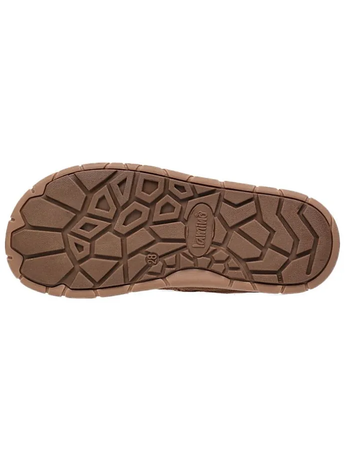 Leren barefootboots lichtbruin