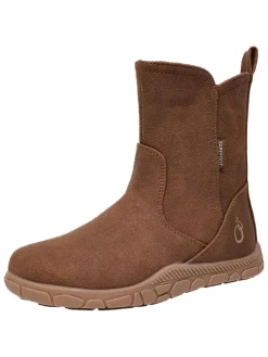 Leren barefootboots lichtbruin