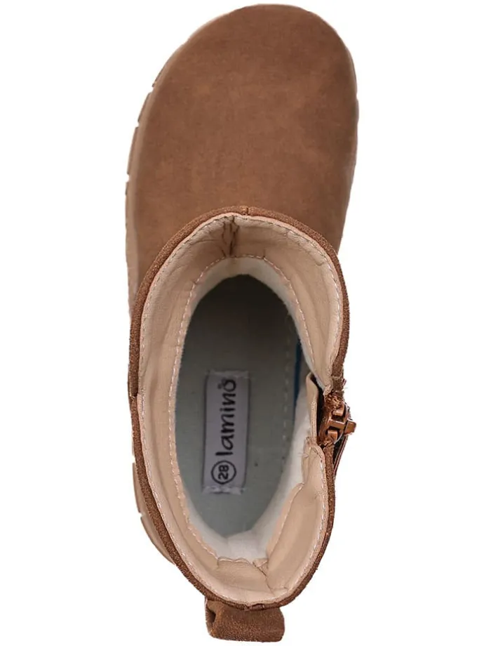 Leren barefootboots lichtbruin
