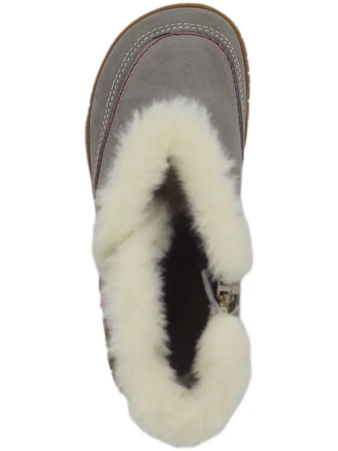Leren barefootboots lichtbruin/grijs