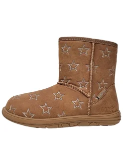 Leren barefootboots lichtbruin