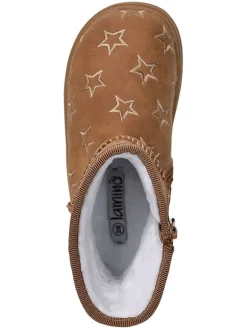 Leren barefootboots lichtbruin