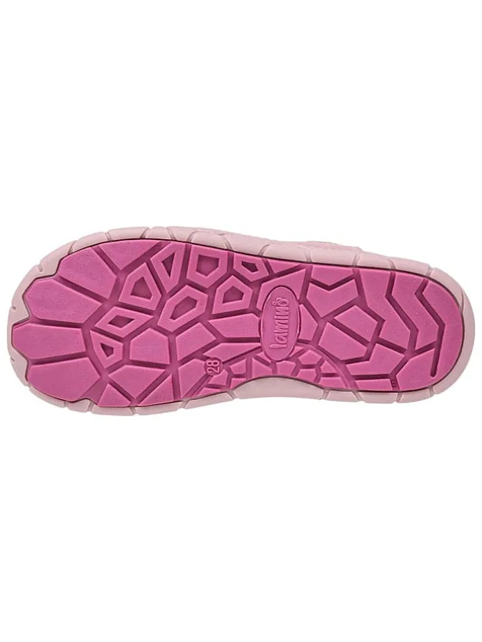 Leren barefootboots lichtroze