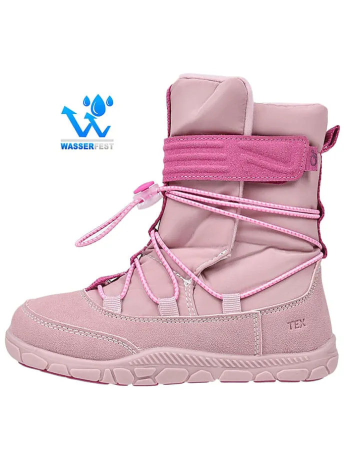 Leren barefootboots lichtroze