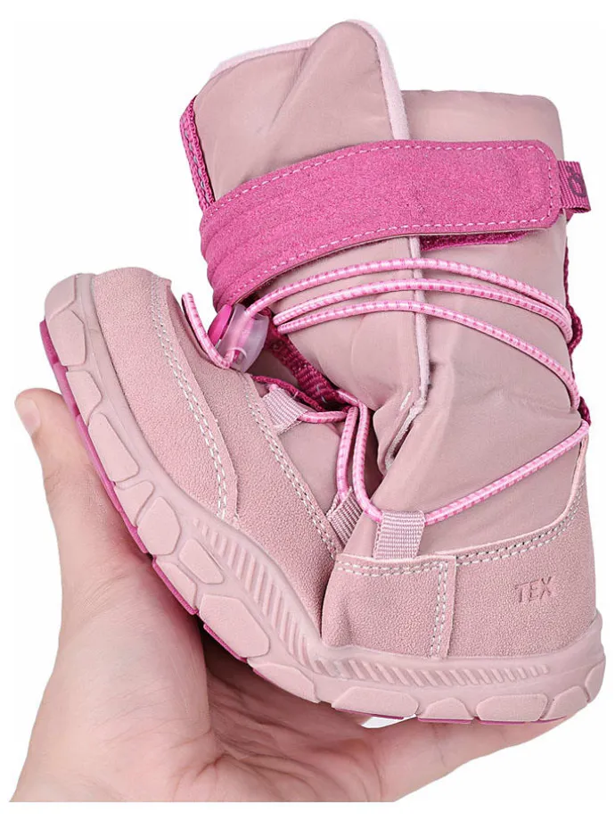 Leren barefootboots lichtroze
