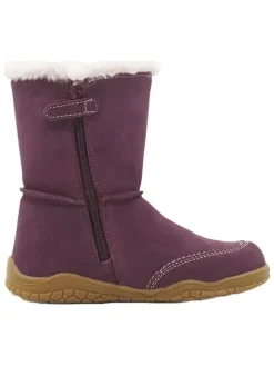Leren barefootboots paars