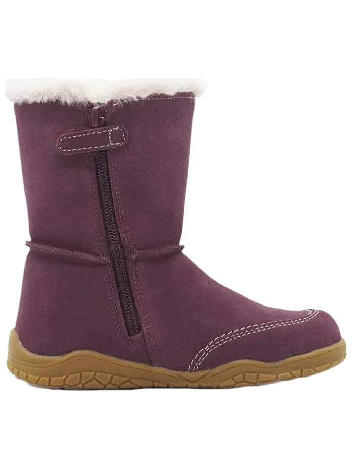Leren barefootboots paars