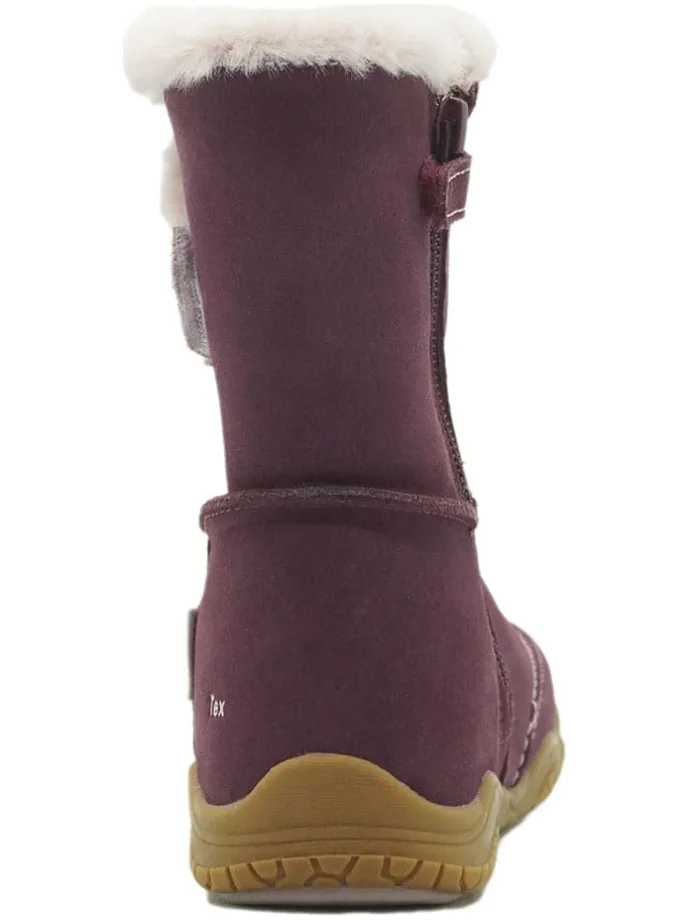 Leren barefootboots paars