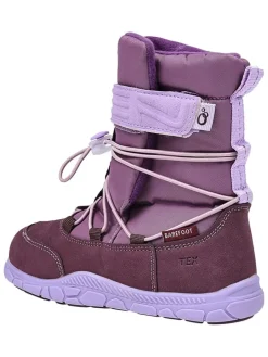 Leren barefootboots paars
