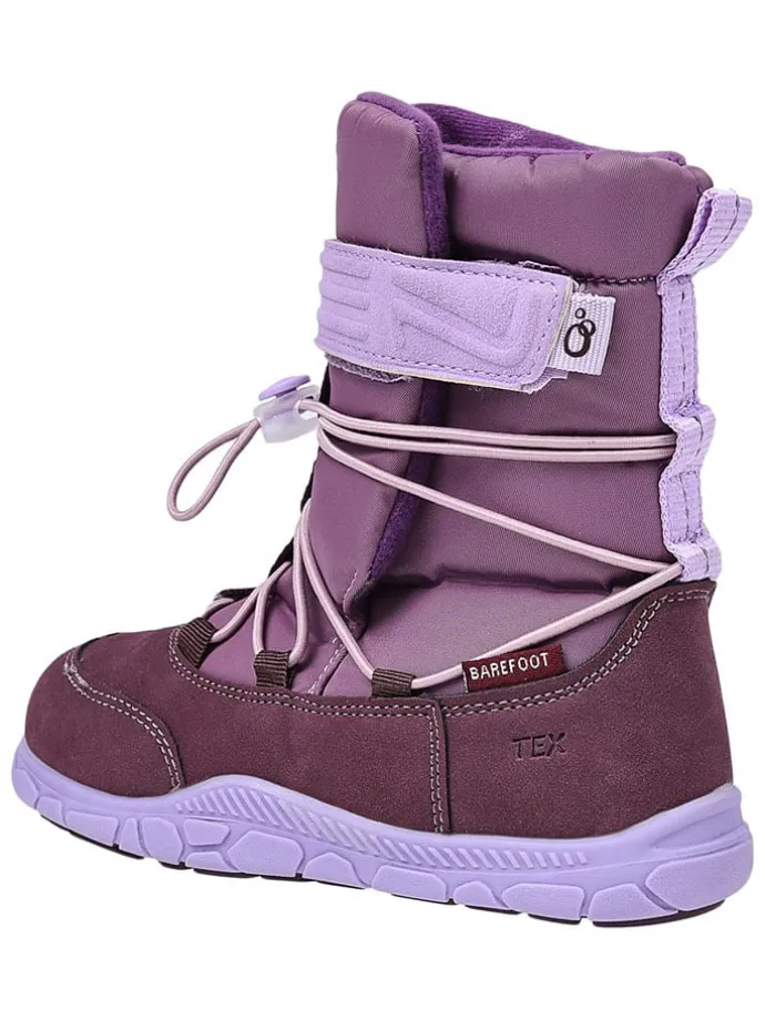Leren barefootboots paars
