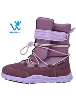 Leren barefootboots paars