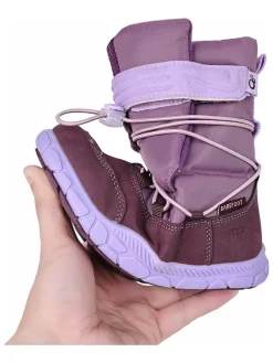 Leren barefootboots paars