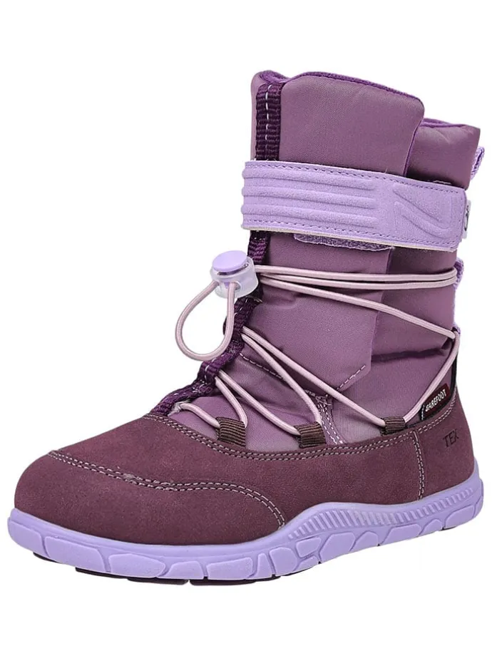 Leren barefootboots paars