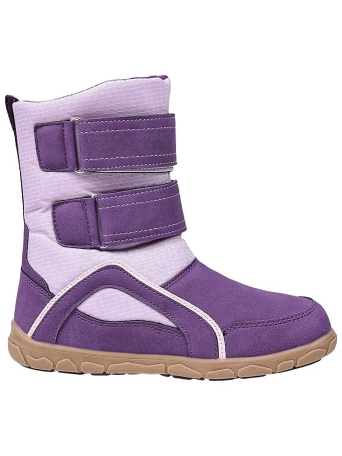 Leren barefootboots paars