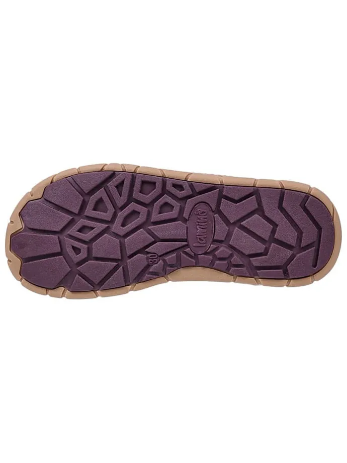 Leren barefootboots paars