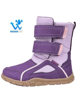 Leren barefootboots paars