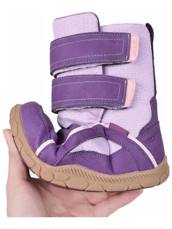 Leren barefootboots paars