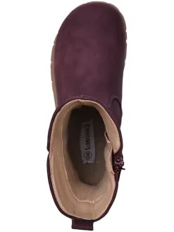 Leren barefootboots rood