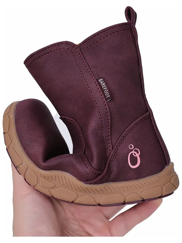 Leren barefootboots rood