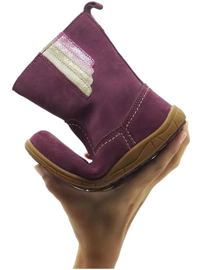 Leren barefootboots rood