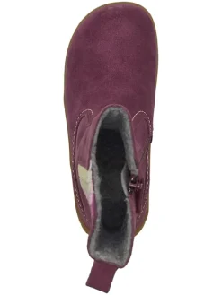 Leren barefootboots rood