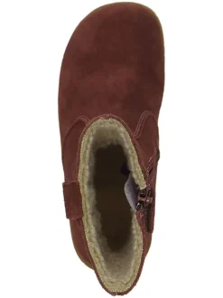Leren barefootboots rood