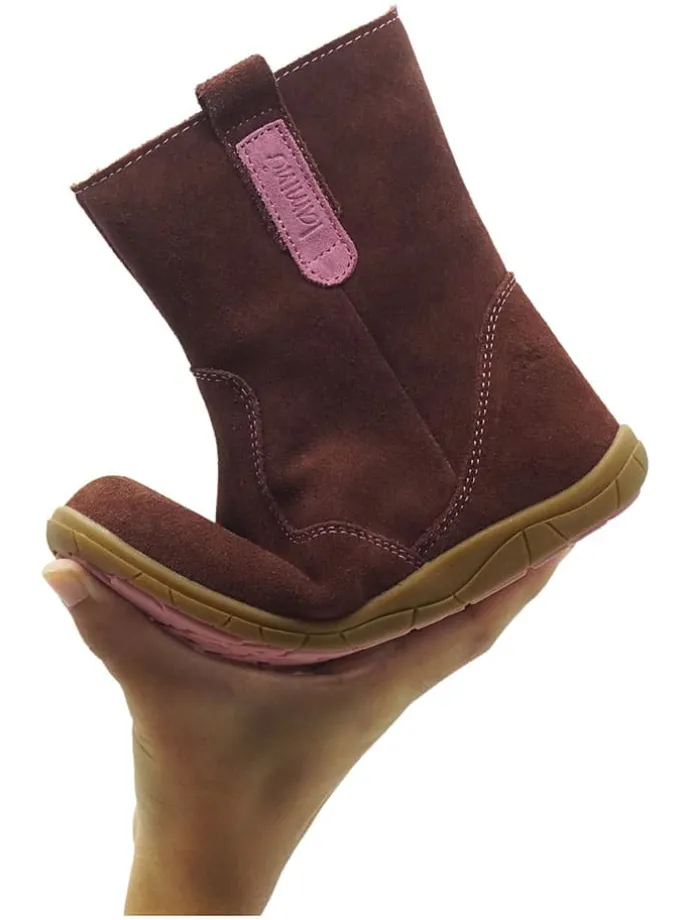 Leren barefootboots rood