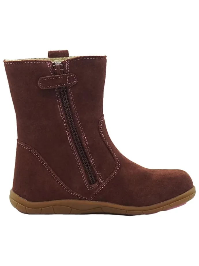 Leren barefootboots rood