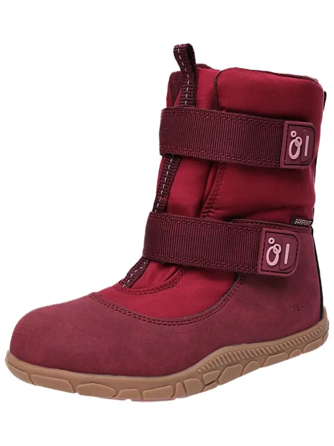 Leren barefootboots rood
