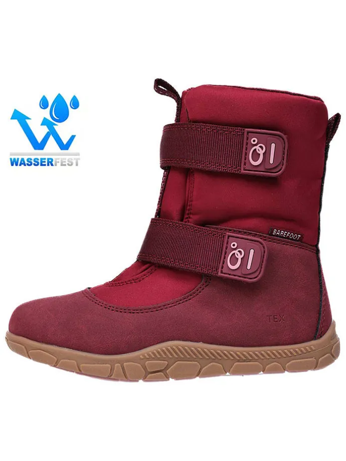 Leren barefootboots rood