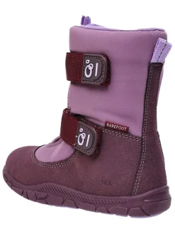 Leren barefootboots rood/paars