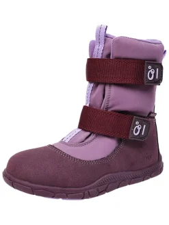 Leren barefootboots rood/paars