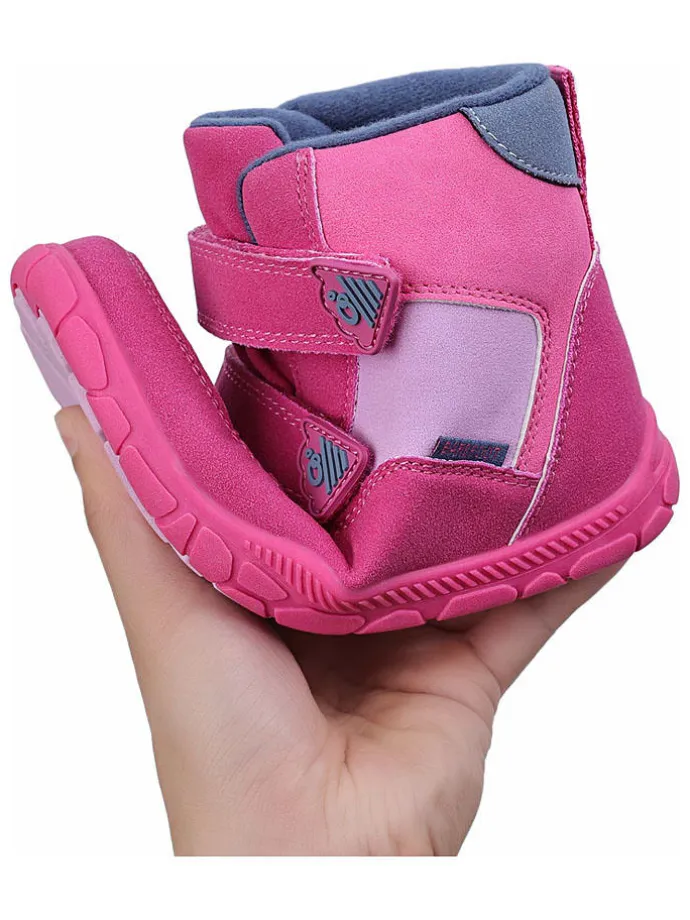 Leren barefootboots roze