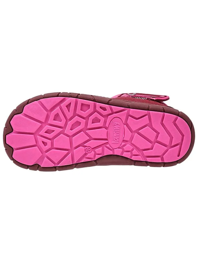 Leren barefootboots roze