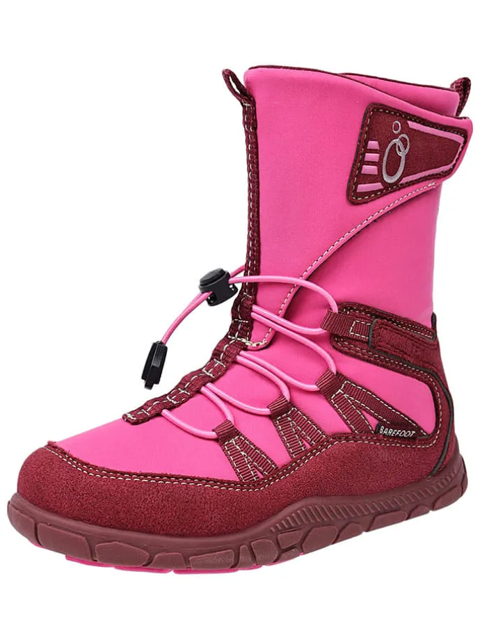 Leren barefootboots roze