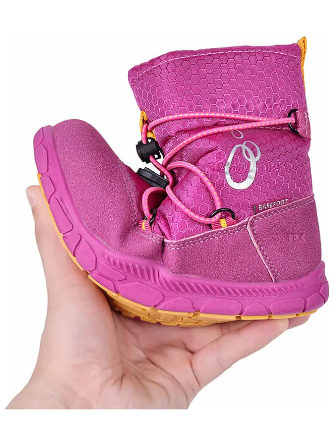 Leren barefootboots roze