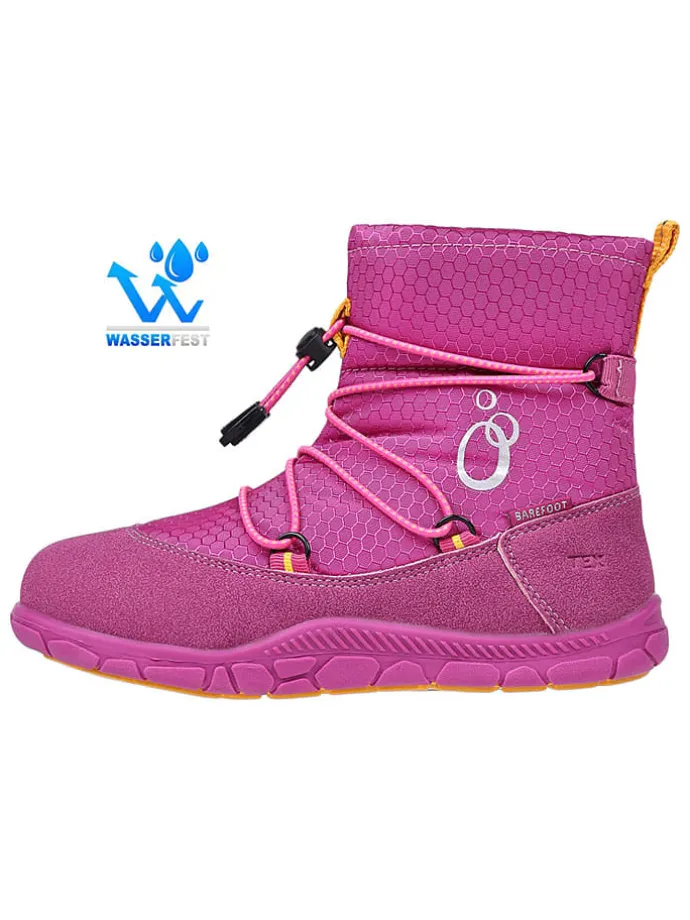 Leren barefootboots roze
