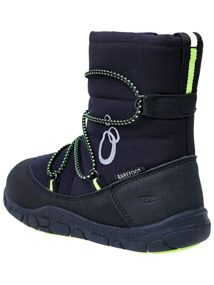 Leren barefootboots zwart