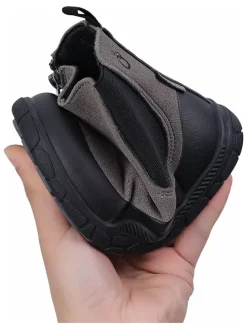 Leren barefootchelseaboots grijs